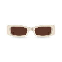 Thomas Sabo Kim Slim Rectangular Sunglasses in Beige