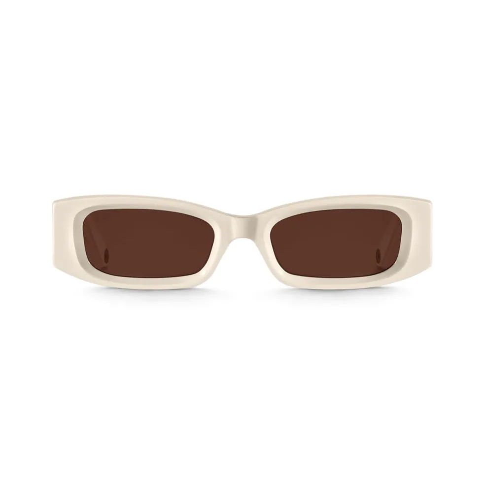Thomas Sabo Kim Slim Rectangular Sunglasses in Beige