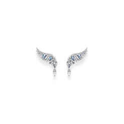 Thomas Sabo Phoenix Wing Ear Studs in Silver blue