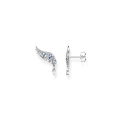 Thomas Sabo Phoenix Wing Ear Studs in Silver blue