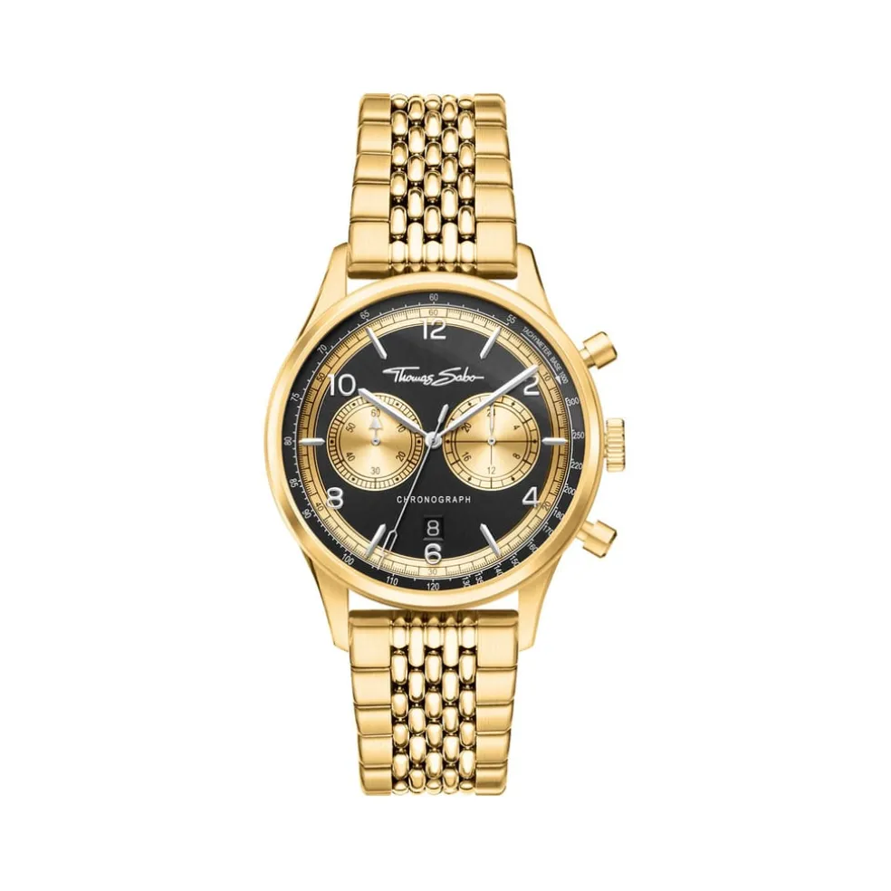 Thomas Sabo Rebel at Heart Chronograph Watch in Gold