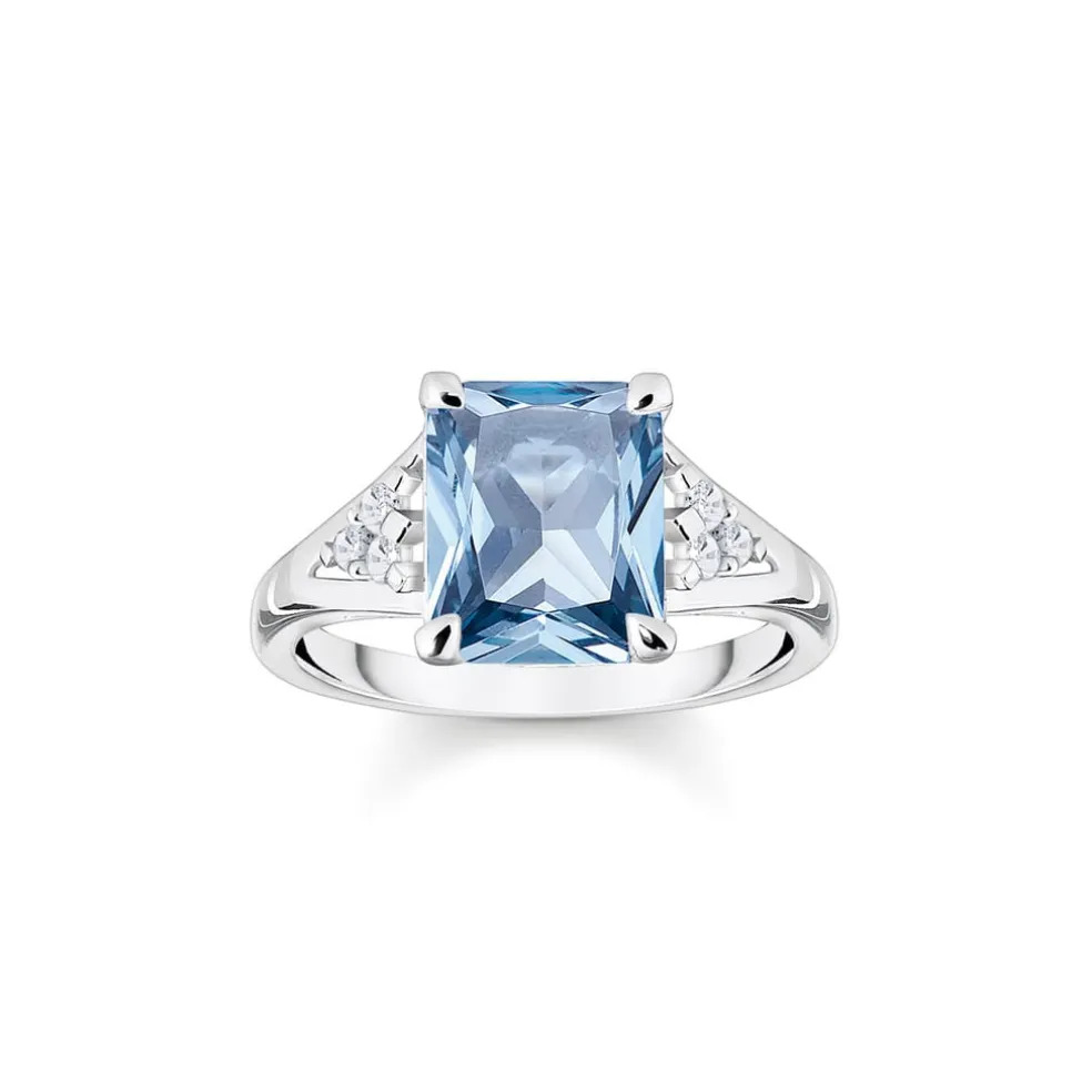 Thomas Sabo Ring with Stones in Silver blue