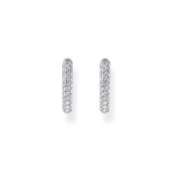 Thomas Sabo Sabo Pave Hoop in Silver