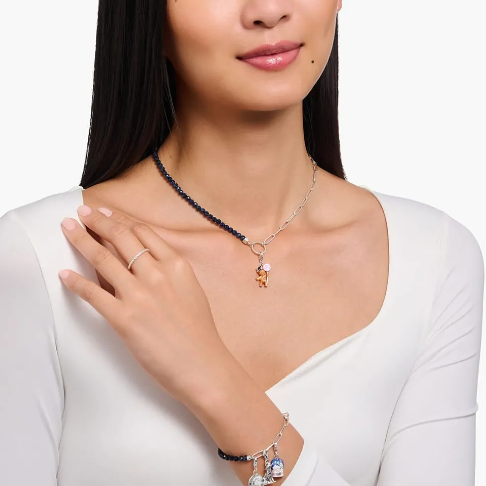 Thomas Sabo Silver Charm Necklace in Silver blue