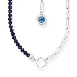 Thomas Sabo Silver Charm Necklace in Silver blue