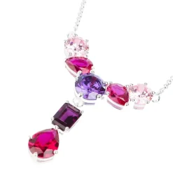 Thomas Sabo Y-Shape Silver Necklace in Silver pink