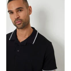 Threadbare Arnwick Regular Fit Short Sleeve Shirt in Black