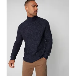 Threadbare Ayres Turtleneck Regular Fit Sweater in Blue