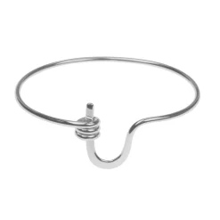 Tianguis Jackson Large Hook Bangle in Silver