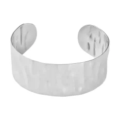 Tianguis Jackson Wide Hammered Bangle in Silver