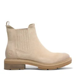 Timberland Ankle Chelsea Block Heel Boots in Beige