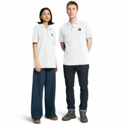 Timberland Badge Regular Fit Short Sleeve Polo in White