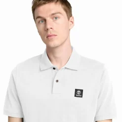Timberland Badge Regular Fit Short Sleeve Polo in White
