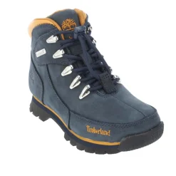 Timberland Boys Euro Rock Mid Bungee Boot in Navy