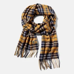 Timberland Cape Plaid Smart Casual Scarf in Wheat