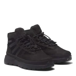 Timberland Juniors Euro Trekker Mid Lace-Up Boots in Black