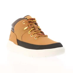 Timberland Kids Seneca Bay Mid Lace-Up Zip Hiker Boots in Wheat