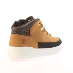 Timberland Kids Seneca Bay Mid Lace-Up Zip Hiker Boots in Wheat