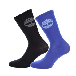 Timberland Lightweight Thermal 2 Pack Crew Socks in black blue