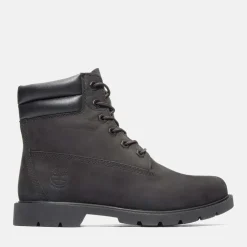 Timberland Linden Woods 6 Inch Lace-Up Waterproof Boots in Black