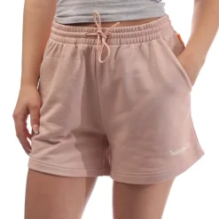 Timberland Linear Logo Sweat Shorts in Pink