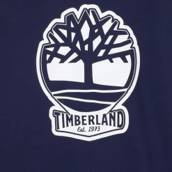 Timberland Logo Sweatshirt In53 in Blue