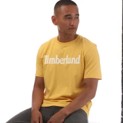 Timberland Northwood Wordmark T-Shirt in Yellow