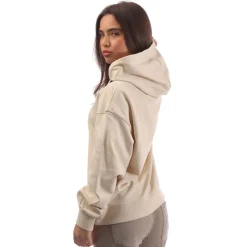 Timberland Stack Logo Hoody in Natural