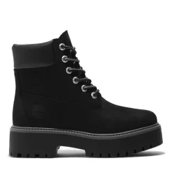 Timberland Street 6 Inch Lace Up Waterproof Boots in Black