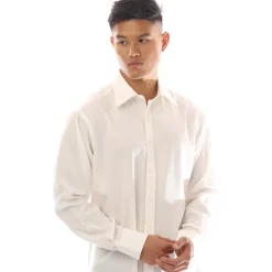 Tom Ford Long Sleeve Dress Shirt in Cream