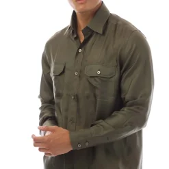 Tom Ford Long Sleeve Dress Shirt in Khaki