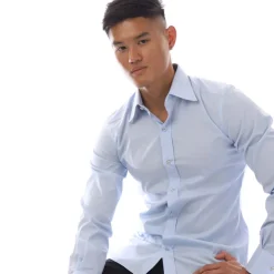 Tom Ford Long Sleeve Dress Shirt in Light Blue