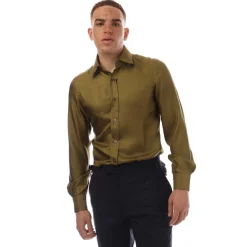 Tom Ford Long Sleeve Dress Shirt in Green