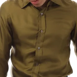 Tom Ford Long Sleeve Dress Shirt in Green