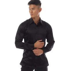 Tom Ford Long Sleeve Dress Shirt in Black
