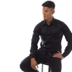 Tom Ford Long Sleeve Dress Shirt in Black