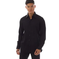 Tom Ford Long Sleeve Dress Shirt in Black