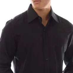 Tom Ford Long Sleeve Dress Shirt in Black