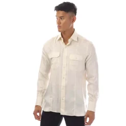 Tom Ford Long Sleeve Dress Shirt in Cream