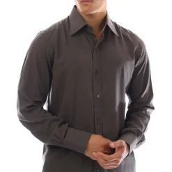 Tom Ford Long Sleeve Dress Shirt in Grey