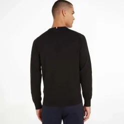 Tommy Hilfiger 1985 Collection Pure Cotton Crewneck Sweater in Black