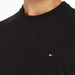 Tommy Hilfiger 1985 Collection Pure Cotton Crewneck Sweater in Black