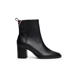 Tommy Hilfiger Boot Mid Wrapped Lthr Heel in Black