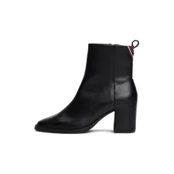 Tommy Hilfiger Boot Mid Wrapped Lthr Heel in Black