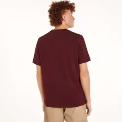 Tommy Hilfiger Crest Logo Embroidery T-Shirt in Purple