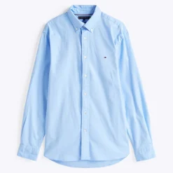 Tommy Hilfiger Flag Embroidery Regular-Fit Shirt in Blue