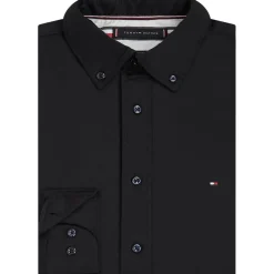 Tommy Hilfiger Flex Long Sleeve Poplin Shirt in Black