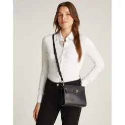 Tommy Hilfiger Heritage Mini Cross Body Satchel with Detachable Strap in Black