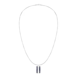 Tommy Hilfiger Hilfiger Mens Stainless Steel Pendant Necklace in Silver