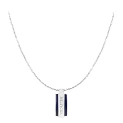 Tommy Hilfiger Hilfiger Mens Stainless Steel Pendant Necklace in Silver